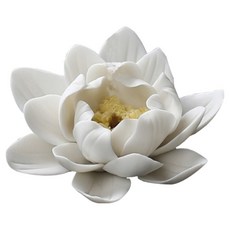 陶瓷精緻蓮花香插 MW0150, 白色