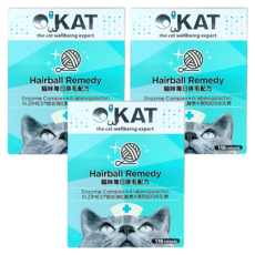 O'KAT 美喵人生 貓咪每日膠囊, 110顆, 排毛配方, 3罐