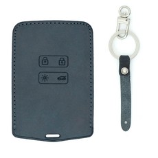 CHAMOA 가죽 스마트키케이스 QM6 SM6, 딥네이비+니켈사틴, MS103