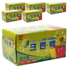 크린팩 식품포장용 위생팩 소 17 x 25 cm, 300개입, 6개