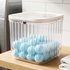 HANBOMNURI 膠囊洗劑盒 咖啡膠囊盒 一鍵式收納盒 大型, 1個, 透明