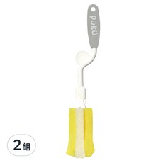 PUKU 藍色企鵝 海綿奶瓶刷組, 可替換式刷頭, 2組