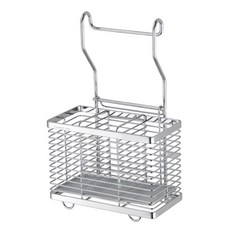 DAY&DAY 日日家居 掛式餐具桶 長方型, #304 不鏽鋼, W175*D126*H290MM, 銀色, 1個