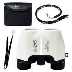사츠 미니 망원경 8X21 화이트 + 전용가방 + 넥스트랩 세트, 21mm