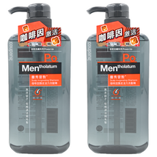 MENTHOLATUM 曼秀雷敦 男士咖啡因頭皮活力洗髮精, 550ml, 2瓶