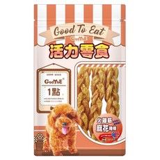 GooToe 活力零食 火雞筋麻花捲棒 KR304, 100g, 耐咬潔牙, 寵物零食, 1個