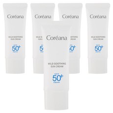 코리아나 마일드 수딩 선크림 SPF50+ PA+++, 40ml, 5개