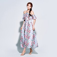 VENDIS 女款海灘連身裙 長版洋裝 海灘穿搭 Riley H233, 天空藍