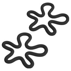 데미무드 물결 실리콘 냄비받침, 블랙, 2개