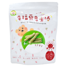 NATURMI 幸福米寶 幸福藜麥米棒 多種穀物製成 非油炸無調味 無麩質 台灣製造, 菠菜, 6個月以上, 30g, 1包