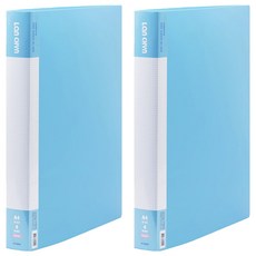 Lan CHYn 連勤牌文具 PP馬卡色系圓型夾 4孔, 藍色, 2入