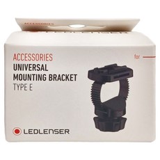 LEDLENSER 萊德雷神 H&HF系列 頭燈專用自行車座, 通用安裝支架 E型, 黑色, 1個