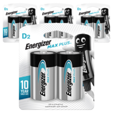 Energizer 勁量 Max Plus D型電池, 4個, 2入