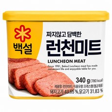 CJ BEKSUL 白雪 午餐肉, 1個, 340g