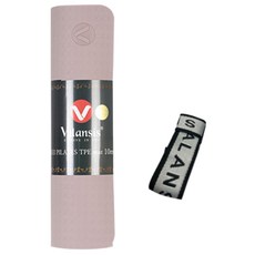 밸런시스 TPE 요가 매트 + 스트랩, 화이트퍼플, 1세트