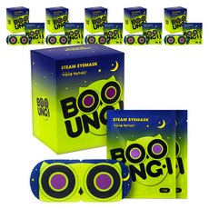 부엉이 더 따뜻하고 오래가는 스팀 온열 찜질 수면 아이마스크 나이트 네이비 무향, 6박스, 12개입