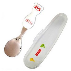 fisher-price 費雪 玉米不鏽鋼湯匙 + 收納盒, 混合顏色, 1套