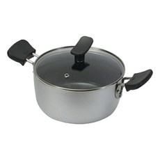 PEARL LIFE 珍珠金屬 不沾塗層雙耳鍋 全熱源/IH適用, 灰色, 18cm, 1個