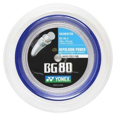 YONEX 요넥스 BG-80 200m 롤 배드민턴 스트링 거트 80, 로얄블루, 1개