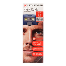 LEDLENSER 萊德雷神 HF6R Core 充電式數位調焦頭燈 輕巧126g 露營登山必備, 藍色, 1個