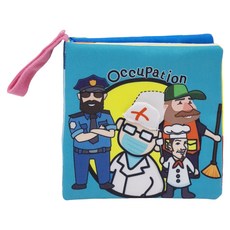 oceanbaby 互動學習布書 偉大職業介紹 尺寸15*15CM, 布書