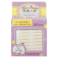 Miss Bowbow 撥撥小姐 3M雙眼皮貼中包裝 25 x 2.5mm 60個, 4號泡泡眼, 1盒