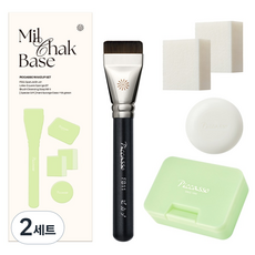 PICCASSO 畢卡索 服貼底妝刮棒刷 + 海綿2入 + 刷具清潔皂 + 收納盒組合 FB11, 2套, 單一顏色