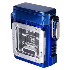 AD FOREST 野外求生必備 湛焰防水雙電弧充電打火機 5.3 x 6 x 2cm 100g, 鈦藍色, 1個