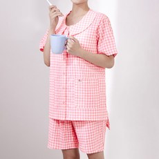 트라이 여성용 하나만 반팔 트렁크 파자마 상하의 세트 TWHSG42