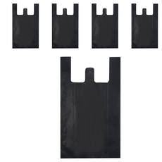 World Clean 黑色手提塑膠袋, 20L, 500個