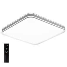 원하 투인사각 LED 방 천장등 75W + 리모컨 세트, 플리커프리 화이트 + 주광색 + 전구색 + 주백색