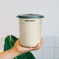 NORMAL LIFE 強力密封迷你冷凍廚餘桶, 暖灰色