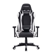 [쿠팡수입] 지티레이싱 프로 컴포트 높이조절 팔걸이 게이밍 의자 GT002-PRO, 블랙 화이트