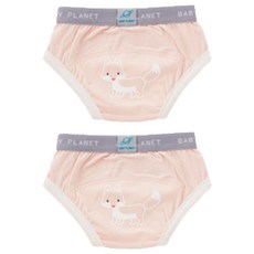 BABY PLANET 竹纖維如廁訓練褲 可愛狐狸 甜心, 混合色, 2個