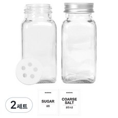 유리 양념통 사각 전용캡 180g