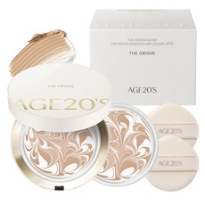 AGE20'S The Origin水潤光澤精華粉餅 12.5g+替換芯 12.5g, 21 White Latte, 1組