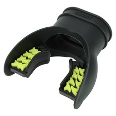 AQUATEC 矽膠咬嘴 MP-900 潛水 舒適無毒無味 符合人體口腔齒型設計, 黃色 + 黑色