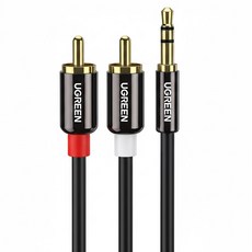 UGREEN 綠聯 3.5mm轉2RCA立體聲音源線 2m, 單一商品, 1條