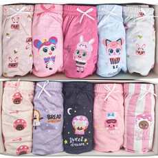MRKIDS 女孩童卡通印花3角內褲10件組