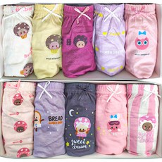 MRKIDS 女孩童天才麵包理髮師三角內褲10件組