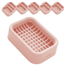 Yiwu Maeran Hi Uncle 簡約馬卡龍色瀝水肥皂架, 12個, 粉紅色