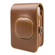 拍立得mini liplay相機包 附背帶 復古PU皮套 文藝棕, 單一商品, 1個