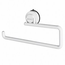 deHUb 吸盤式廚房紙巾架, 免釘安裝, 增添室內裝飾, 白色, 1個