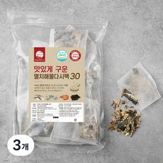[로켓프레시]조혜정의멸치연구소 맛있게 구운 멸치해물 다시팩, 15g, 30개입, 3개