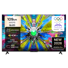TCL 4K UHD QLED TV, 43U65A Pro, 고객직접설치, 스탠드형, 109cm(43인치)
