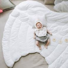 PRIELLE 天使造型水洗棉質遊戲墊, 白色