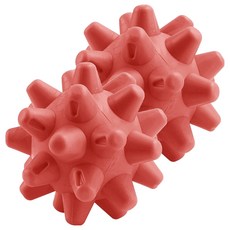 ACDI 3D立體矽膠按摩球, 2個, 紅色