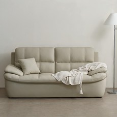 퍼리든 누벨라 가죽 3인용 쇼파 + 쿠션 세트 방문설치, 아이보리