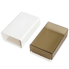 樂邦 抽屜式分隔收納盒 內衣褲/衣物 儲物/置物/整理 4062, 無格 白色 + 棕色, 1個