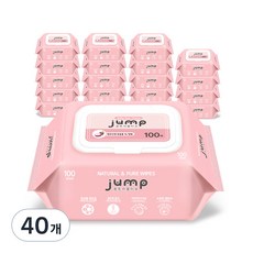 꿈토리 NEW 넉넉한 점프 아기물티슈 캡형, 55g, 100매, 40개